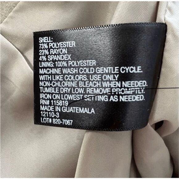 Worthington Straight Career Business Office Short Skirt Size12 Beige Pockets - Picture 7 of 10